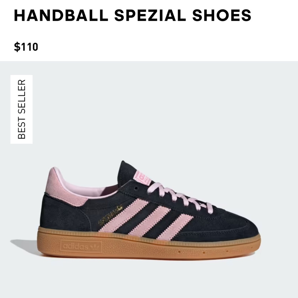 Adidas Handball Spezial Black and Pink Sneakers